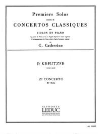 RODOLPHE KREUTZER: SOLO NO.1 FROM CONCERTO NO.13 IN D MAJOR (VIOLIN & PIANO)