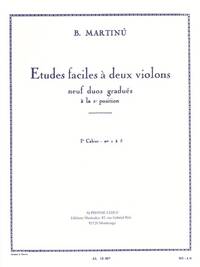 BOHUSLAV MARTIN : EASY STUDIES FOR TWO VIOLINS (VOLUME 1)
