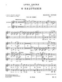 MARCEL DUPRE: 4 MOTETS OP.9, NO.1: O SALUTARIS (CHORAL-MIXED ACCOMPANIED)