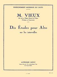 MAURICE VIEUX: 10 ETUDES SUR LES INTERVALLES (VIOLA SOLO)