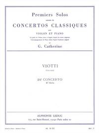 GEORGES CATHERINE: PREMIERS SOLOS EXTRAITS DE CONCERTOS CLASSIQUES - VIOTTI'S CONCERT NO. 24 (VIOLIN
