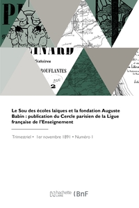 Le sou des écoles laïques et la fondation Auguste Babin