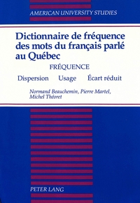 DICTIONNAIRE DE FREQUENCE DES MOTS DU FRANCAIS PARLE AU QUEBEC