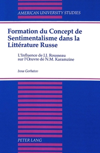 FORMATION DU CONCEPT DE SENTIMENTALISME DANS LA LITTERATURE RUSSE