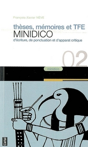 THESES, MEMOIRES ET TFE : MINIDICO D'ECRITURE, DE PONCTUATION ET D'APPARAT CRITIQUE