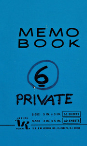 LEE LOZANO: PRIVATE BOOK 6 /ANGLAIS