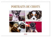 PORTRAITS DE CHIOTS (CALENDRIER MURAL 2024 DIN A3 VERTICAL), CALVENDO CALENDRIER MENSUEL - PHOTOGRAP