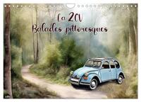 LA 2 CV BALADES PITTORESQUES (CALENDRIER MURAL 2024 DIN A4 VERTICAL), CALVENDO CALENDRIER MENSUEL -