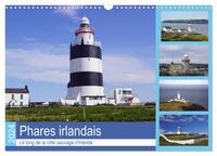 PHARES IRLANDAIS LE LONG DE LA COTE SAUVAGE D'IRLANDE (CALENDRIER MURAL 2024 DIN A3 VERTICAL), CALVE
