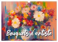 BOUQUETS D'ARTISTE (CALENDRIER MURAL 2024 DIN A3 VERTICAL), CALVENDO CALENDRIER MENSUEL - CALENDRIER