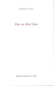 POUR UN RENE CHAR