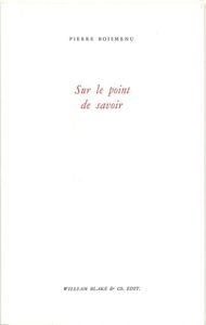 SUR LE POINT DE SAVOIR