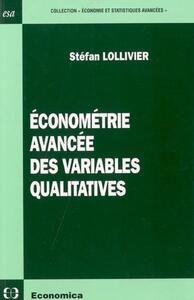 ECONOMETRIE AVANCEE DES VARIABLES QUALITATIVES