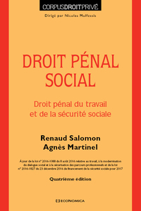 DROIT PENAL SOCIAL, 4E ED.