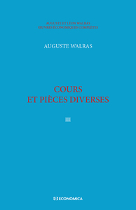 Walras A. & L. - Œuvres économiques complètes - Vol. 3