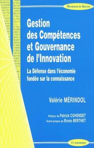 GESTION DES COMPETENCES ET GOUVERNANCE DE L' INNOVATION