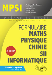 Formulaire : Mathématiques - Physique-Chimie - SII - Informatique - MPSI