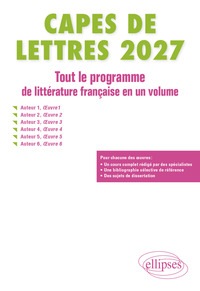 CAPES de Lettres 2027 - Tout le programme de littérature française en un volume