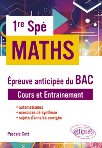 1re Spé Maths Épreuve anticipée du Bac