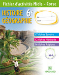 Azzouz Histoire-Géographie 6e, Cahier d'activités Midi-Corse