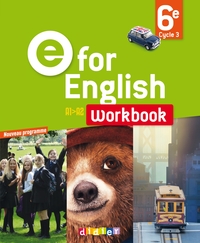 E for English 6e, Cahier d'activités