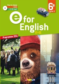 E for English 6e, Coffret 2  CD classe  + 1 DVD