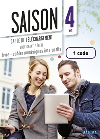 Saison 4 niv.B2 - Livre numérique interactif - Carte de téléchargement  élève/enseignant  - 1 code