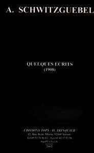 QUELQUES ECRITS (1908)