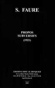 PROPOS SUBVERSIFS (1921)