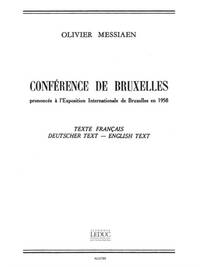 OLIVIER MESSIAEN: CONFERENCE DE BRUXELLES (BOOK)