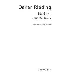 OSKAR RIEDING: GEBET OP.22 NO.4