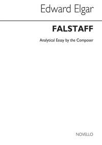 EDWARD ELGAR: FALSTAFF - ANALYTICAL NOTES LIVRE SUR LA MUSIQUE