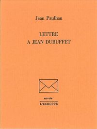 LETTRE A JEAN DUBUFFET