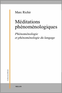 MEDITATIONS PHENOMENOLOGIQUES