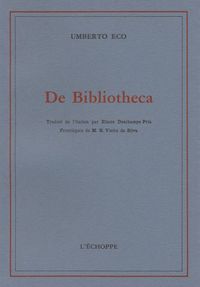 DE BIBLIOTHECA