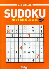 SUDOKU 270 GRILLES - VOLUME 4 - NIVEAUX 3 A 6.