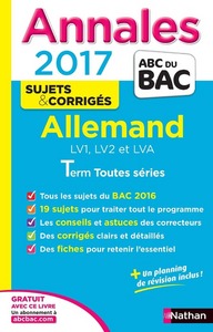 Annales Bac 2017 - Allemand toutes séries - corrigé