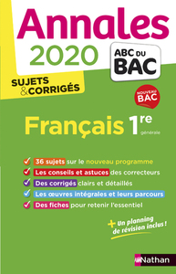 Annales Bac 2020 Français 1re - Sujets & corrigés
