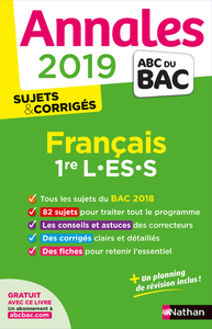Annales Bac 2019 Français 1ère L-ES-S Corrigé