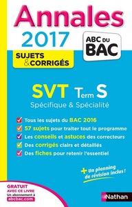 Annales Bac 2017 SVT Terminale S Spé & Spé