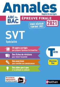Annales Bac 2021 SVT Term - Corrigé