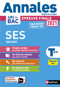 Annales Bac 2021 Sciences Economiques et Sociales Term - Corrigé