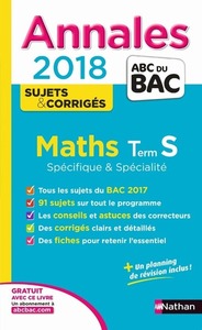 Annales BAC maths Term S Spé&Spé-corrigé - 2018