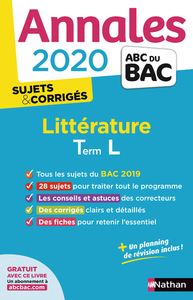 Annales Bac 2020 Littérature Term L - Corrigés
