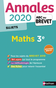 Annales Brevet 2020 Maths 3e - Sujets