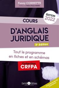 COURS D'ANGLAIS JURIDIQUE 2022 - TOUT LE PROGRAMME EN FICHES ET EN SCHEMAS