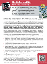 DROIT DES SOCIETES - LES SOCIETES COMMERCIALES