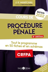 COURS DE PROCEDURE PENALE 2022 - TOUT LE PROGRAMME EN 50 FICHES ET EN SCHEMAS