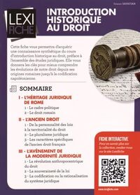INTRODUCTION HISTORIQUE AU DROIT