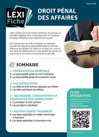 DROIT PENAL DES AFFAIRES